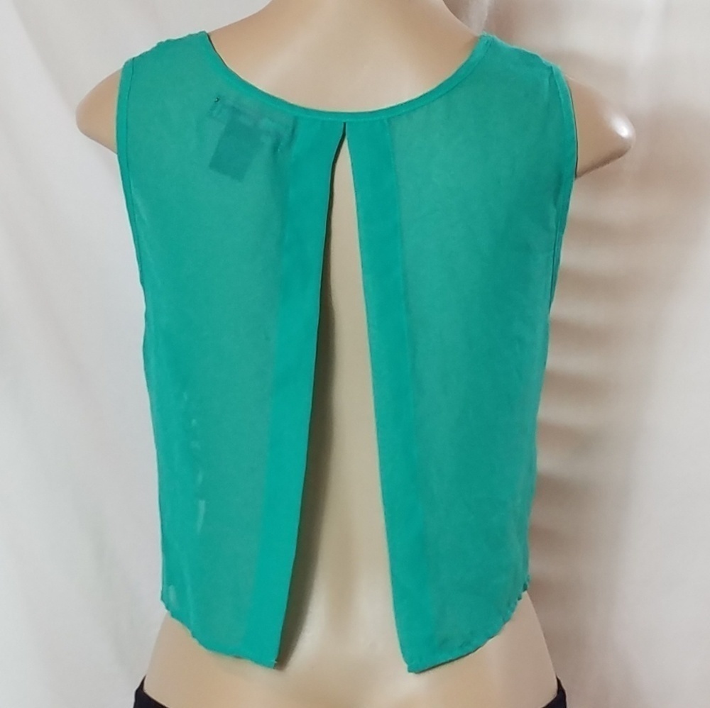 SAY What? Open Back Cropped Lace Tank - Picture 3 of 4